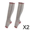 thumbnail image 1 of 2 Calcetines de Compresión con Cremallera Y Puntera Abierta con Cremallera Y Soporte para Piernas hasta La , Color Gris SM 2 piezas, 1 of 8