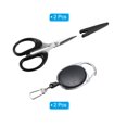 thumbnail image 3 of Uxcell Fishing Scissors Stainless Steel Non-Slip Braided Serrated Edge Scissor with Quick Release Buckle,2 Pack Black, 3 of 6