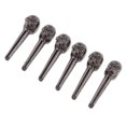 thumbnail image 1 of Guitarra de acero inoxidable de 6 piezas con tachas Skull Decor para guitarra negra Sunnimix Pasadores de puente de guitarra acústica, 1 of 8