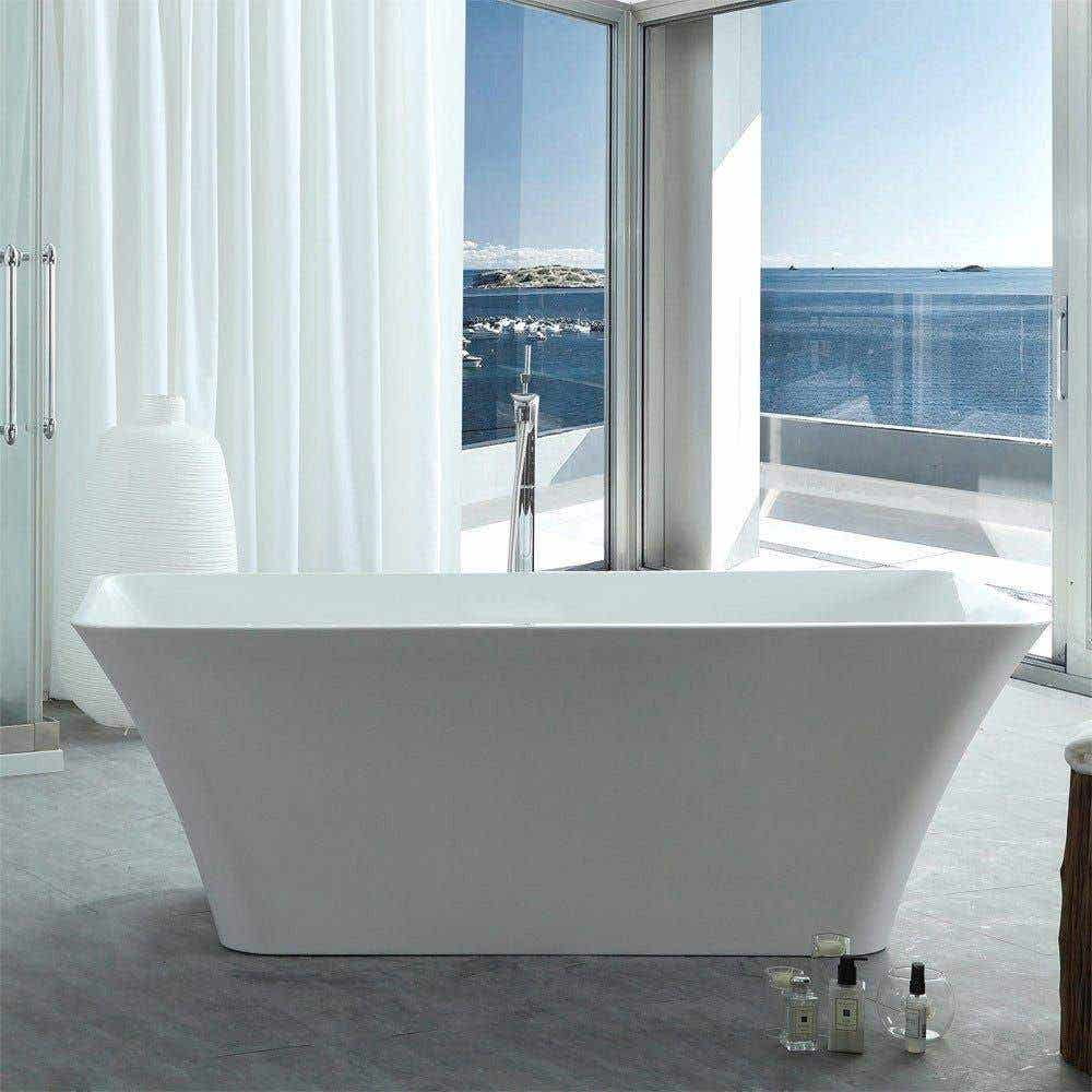 Lily 55 Inch Acrylic Double Ended Freestanding Tub - Walmart.com