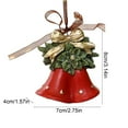thumbnail image 2 of Stijggn Bells for Christmas Decoration Christmas Decorations Large Rustic Metal Bell Decoration Xmas Hanging Decorative Bell for Christmas Tree, Wreath, Door & Party Supplies, 2 of 6