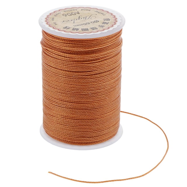 QualitChoice 0.55mm Leather Sewing Waxed Thread Hand Repair Stitching Deep Coffee Cord Light Coffee 0.55mm