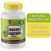 Sunshine Naturals Cascara Sagrada Buckthorn Capsules, Herbal Digestive Aid, 100 Count