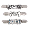 thumbnail image 1 of Broche, 3 piezas hueco brillante floral blusa clip suéter clip máxima confiabilidad Jadeshay A, 1 of 8