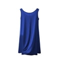 thumbnail image 4 of vigerkar Women Crew Neck Camisole Sleepwear Sleeveless Cotton Nightwear Loose Comfy Nightshirts (Blue, M), 4 of 4
