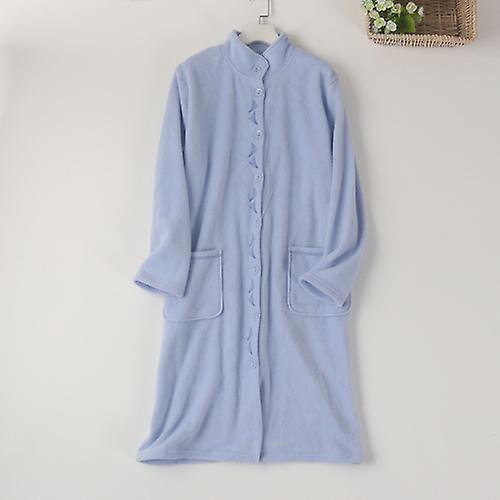 Batas de MUJER YONGSHENG camisón rosa de talla grande Invierno con botones