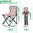 thumbnail image 3 of 600D Oxford Camping Chair Portable Foldable Chair Supports 220 lbs for Picnic, Fishing, Backpacking Pink Christmas Pattern, 3 of 8
