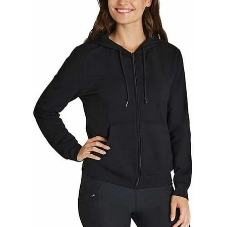 Eddie Bauer Women's Supersoft Full Zip Hoodie Jacket (Black, X-Small)