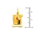 thumbnail image 3 of Wellingsale 14K Yellow Gold Polished Religious Saint Jude Enamel Picture Charm Pendant, 3 of 5