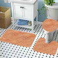 thumbnail image 2 of Daniel's Bath Daniel's Bath & Beyond 3 Piece Solid Luxury Bath Mat, Peach, 3 Count, 2 of 4