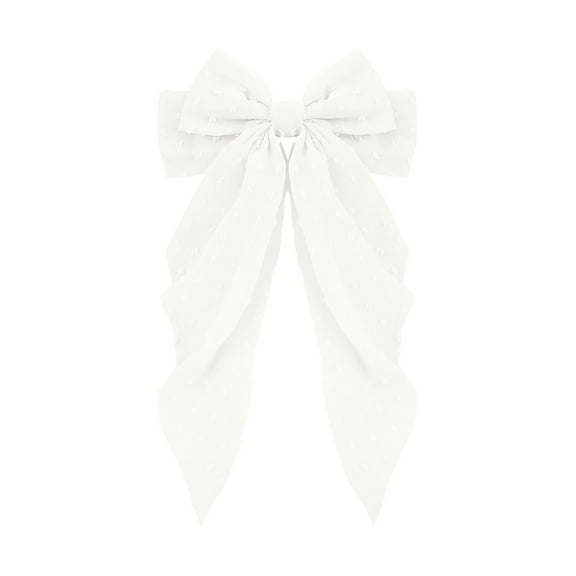 Chiffon Hair Barrettes Large Bow Clip for Women Hair Accessories Elegant Polka Dot Design for Style and Comfort for Spring and