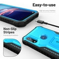 thumbnail image 5 of ExoGuard For Moto E Case, Phone Case with Screen Protector and Kickstand (Blue), 5 of 7