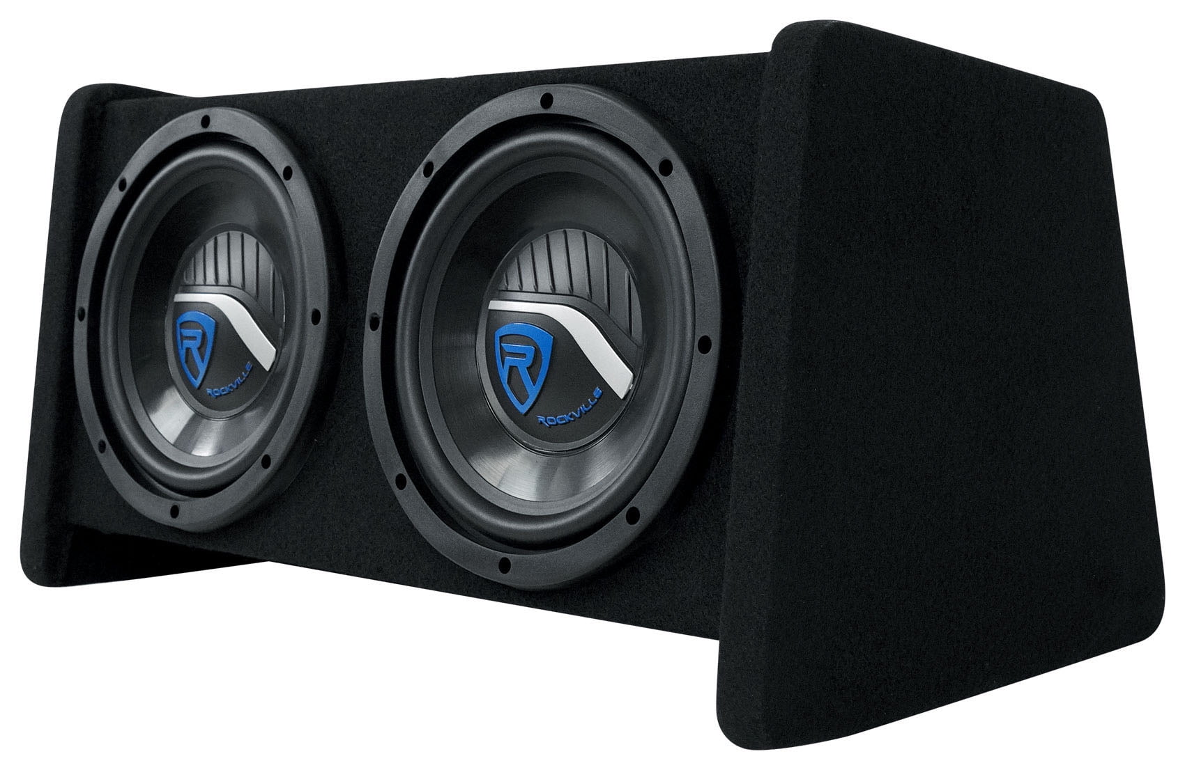 Rockville RV208P Dual 8" 800w Car Audio Subwoofers in Vented Sub Enclosure Box