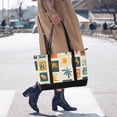 thumbnail image 4 of FORMRS Canvas Laptop Tote Bag for Women with 15.6" Computer Compartments Shoulder Handbag, Beige Playful Stamp, 4 of 7
