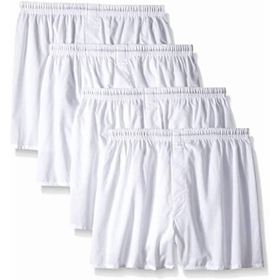 Hanes Men's 5-Pack Tartan Boxer with Inside Exposed Waistband Small, White-4 Pack