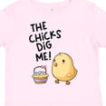 thumbnail image 4 of Inktastic The Chicks Dig Me Easter Baby Chick with Basket and Eggs Boys or Girls Toddler T-Shirt, 4 of 5