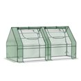 thumbnail image 1 of Outsunny 6' x 3' x 3' Mini Greenhouse with 2 PE/Plastic Covers, Dark Green, 1 of 10