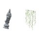 thumbnail image 5 of Estatua de Guan Yin,Estatua de Guan Yin para decoración del hogar.,Adhesivo de pared,Pegatinas de pared de vides colgantes para dormitorio,Calcomanía de pared con hojas de plantas verdes para, 5 of 8