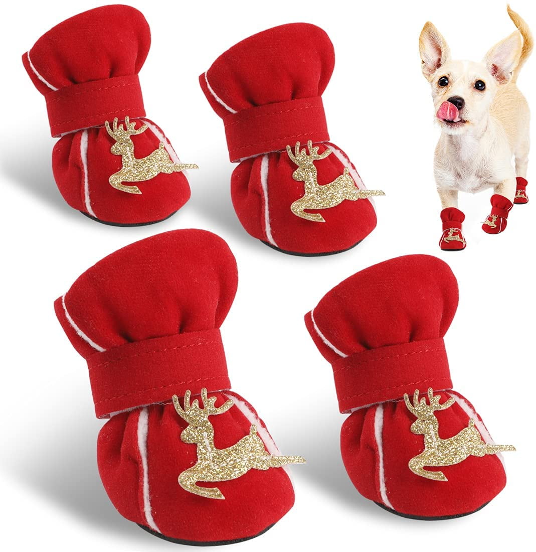 Christmas dog shop boots