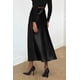 thumbnail image 2 of Falda PRETTYGARDEN 2025 Satinada Midi de Tiro Alto Negra M, 2 of 7