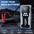 thumbnail image 3 of BSMOOM Jump Starter with Air Compressor 160PSI, 12V Battery Pack Booster Charger (All Gas/10L Diesel), Portable Car Battery Box with Jumper Cables, USB-C Fast Charging, LCD Display & LED Light, 3 of 10