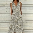 thumbnail image 3 of HomeGardon Summer Dresses Dresses for Women Summer Casual Dress Gradual Sleeveless Neck V-Neck Long Dress,S-XXXXXL, 3 of 5