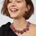 thumbnail image 2 of Collier Bavoir Déclaration Collier en Verre Coloré Collier Ras du Cou en Cristal pour Femmes Accessoires de Mode, 2 of 6