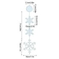 thumbnail image 3 of 3 Pcs Christmas Snowflake Window Lights Decorations Battery Operated Snowflake Hanging Lights with Suction Cup & Twinkling Mode for Holiday Indoor Decor, 3 of 7