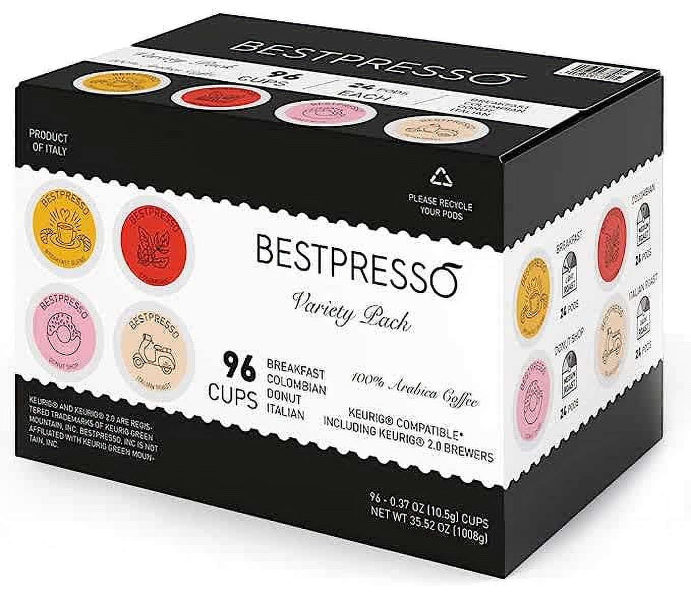 Bestpresso Coffee, Variety ベストプレッソコーヒー バラエティー 96個入り Flavored Variety Pack - 120 Capsules \u2013