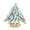 White, variant on SUSHANG Realistic Miniature Christmas Trees on Round Wooden Base, Set of Charming Cedar Decorative Trees for Tabletop, Shelf and Rustic Farmhouse Holiday Displays