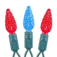 thumbnail image 4 of Novelty Lights 70 Light C6 LED Christmas Mini Light Set, Commercial Grade Outdoor String Lights, Red/Blue, Green Wire, 24 Feet, 4 of 8