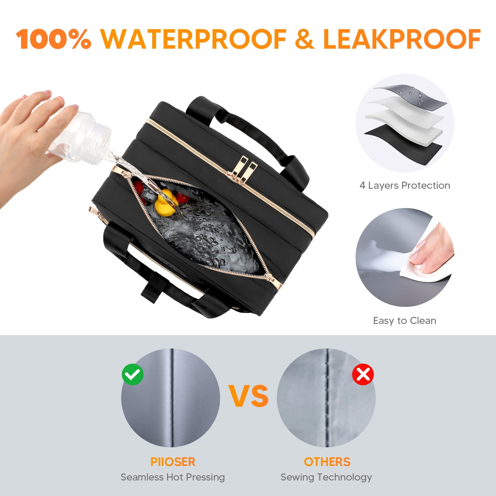 Breastmilk Cooler Travel Bag with Ice Pack, Compatible with Wearable Breast Pumps and Accessories - Portable Hands Free Breast Pump Carrying Case for Nursing & Working Moms, Black