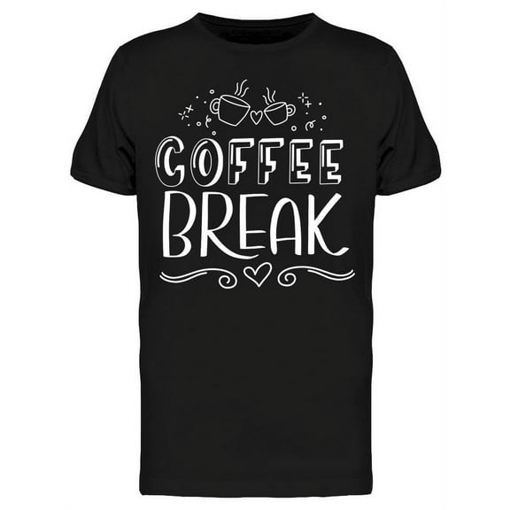 Coffee Break Doodle T-Shirt Men -Image by Shutterstock, Male Small