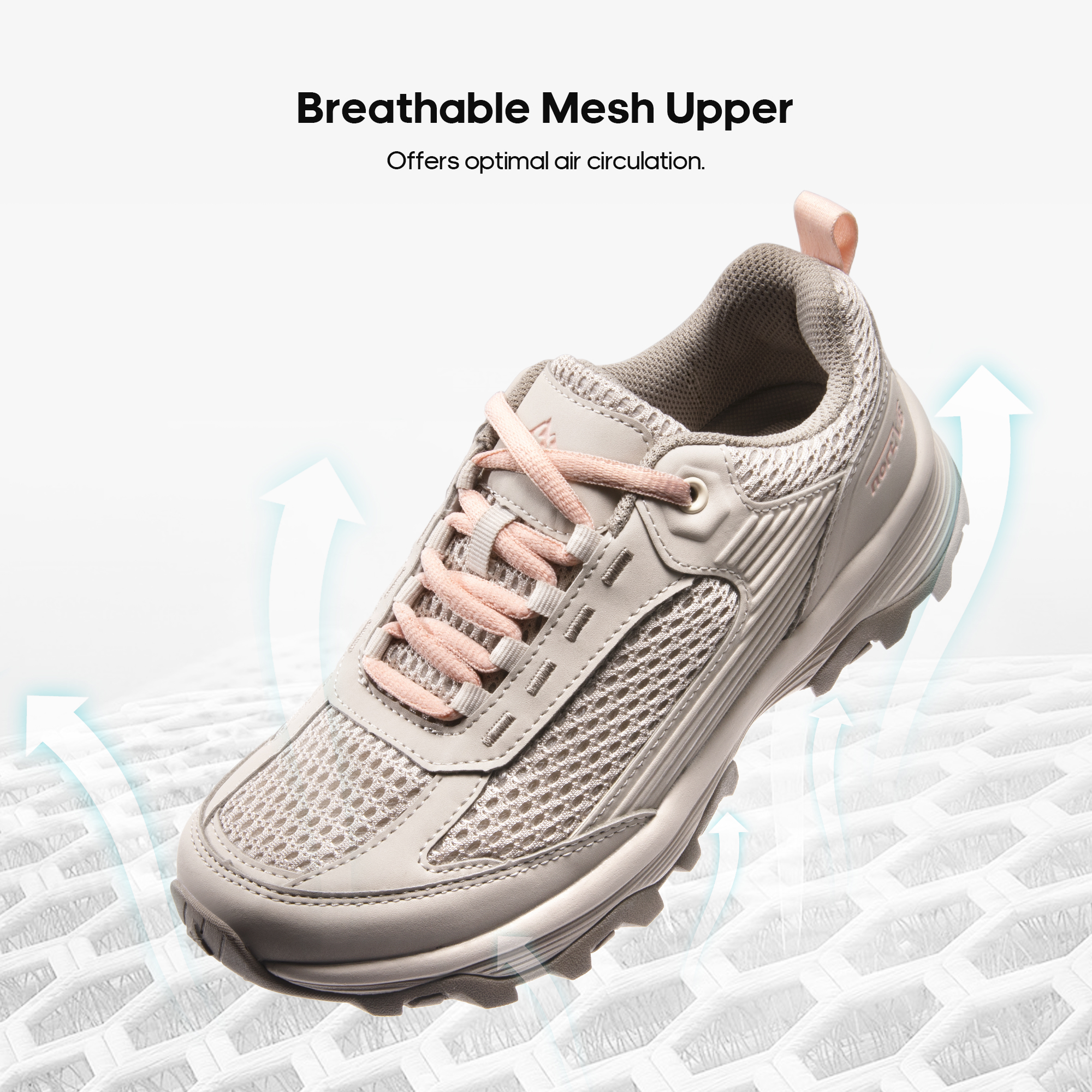 NORTIV 8 Women’s Lightweight Hiking Shoes Breathable Mesh Walking Sneakers for Outdoor Work