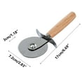 thumbnail image 3 of Pizza Cutter Stainless Steel Pizza Wheel Cutter 7-Inch Nonstick Rocking Blade Sharp Kitchen Tool with Ergonomic Wood Handle for Slicing Pies Pizzas Pancakes Pizza Wheel, 3 of 9