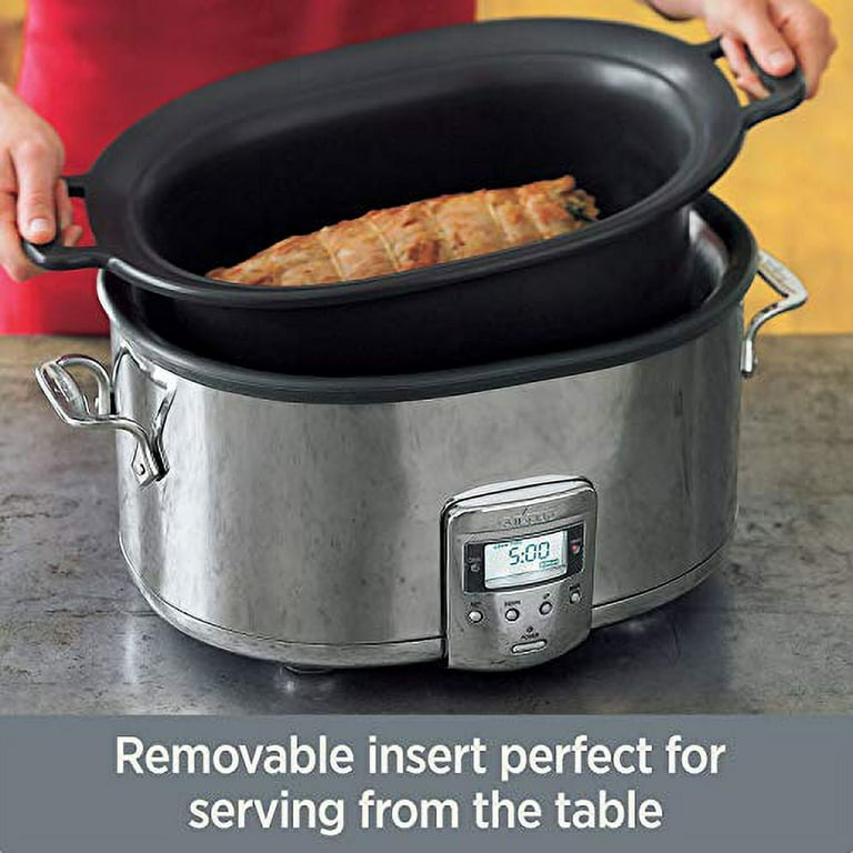 Free Shipping All Clad 7 Quart Electric Slow Cooker with Removable Inner Cook Stainless Steel Aluminum Insert Walmart Walmart