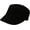 Black, variant on Wome's Suede Cadet Army Cap Military Style Flat Top Hat with Brin Classic Drawstring Hats for Autumn Winter