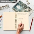 thumbnail image 5 of WOBOGO White Reindeer and Snow Notebook College Horizontal Grid Paper Ink Spill Resistant Water Resistant Cover 8.3x5.7x0.4in, 5 of 8