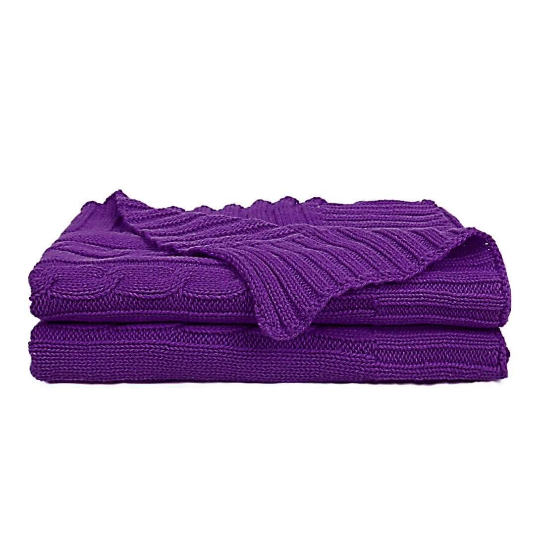 Soft 100 Cotton Knitted Throw Blanket for Couch Home Decorative