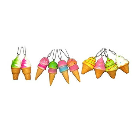 Sofa Ice - Squishies Soft Miniature Ice Cream Keychain, 1 count, Assorted