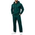 thumbnail image 2 of Gamivast Mens 2 Piece Tracksuits Long Sleeve Pullover Hoodie and Sweatpants Sweatsuit Set Casual Activewear Jogger Outfit for Fall Green XL, 2 of 7