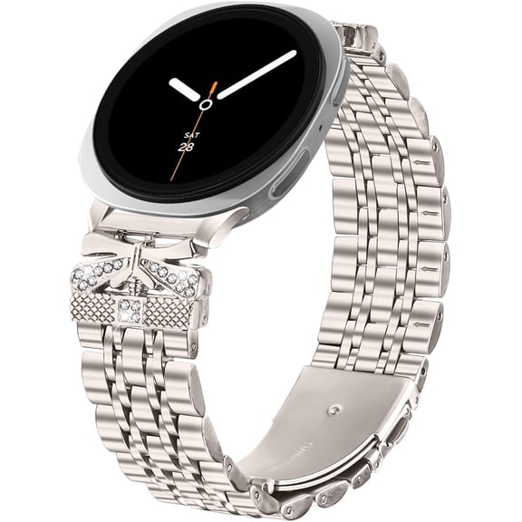 REQO Metal Strap Compatible with Samsung Galaxy Watch 9 8 40mm 44mm Band, Adjustable Casual Sports Elegant Style bands for Samsung Galaxy Watch 8 Classic 46mm Women Men