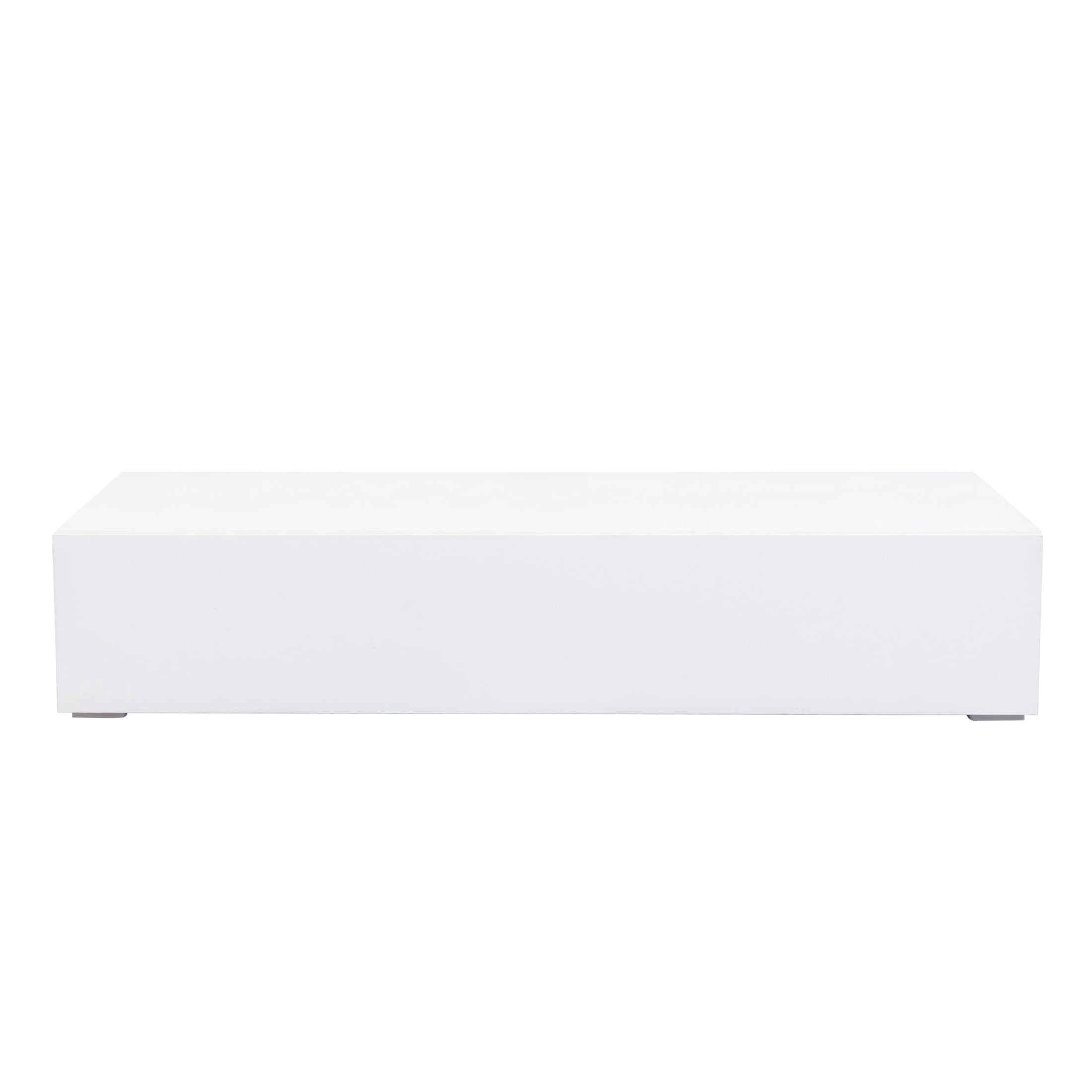 Noble House Tamara 63" Floating Entertainment Center, Wooden Wall-Mounted Media Console, Drop-Down Cabinets, White