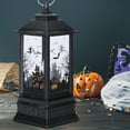 thumbnail image 6 of LELINTA Halloween Candles Lanterns Battery Operated, Outdoor Hanging LED Lantern, Halloween Table Decor LED Candles Pumpkin Candle for Home Decorations 8x19 inch (Pumpkin, Castle), 6 of 8