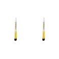 thumbnail image 4 of Inteprter Kids Adsorbable Blackboard Marking Drawing Pen Markers Pencil Chalkboard Erasable Handwriting Anti-smudge Smooth Writing Amarillo 2piezas, 4 of 6
