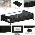 thumbnail image 4 of Under Bed Storage with Wheels, XXL 60L Under the Bed Storage Bins, Underbed Storage Containers with Lids & Label, Rolling Metal Drawer for Shoes, Clothes, Books, Toys (4-Pack Black), 4 of 12