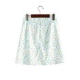thumbnail image 4 of Gibobby faldas para mujer invierno Cintura Mujer Cordón Estampado Lrregular Moda Mini Falda Sexy Daisy Falda Alta(Verde, M), 4 of 5