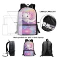 thumbnail image 4 of Uorisanigo 4pcs/set Backpack for Kids Girls Boys Axolotl Pink School Bag Set with Lunch Box Pencil Pouch Water Bottle Carrier Preschool Primary Schoolbag Elementary Bookbag Large Capacity, 4 of 7