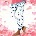 thumbnail image 2 of hotojiny Valentines Day Leggings for Women Casual Spring Fashion Yoga Workout Pants Slim Heart Print Leggings, 2 of 8