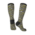 thumbnail image 4 of Fotbe Modern Yellow Excavator print Women's Men's Novelty Crew Socks Cotton Socks Knee High Socks for Walking,Running,Nurses,Pregnancy, 4 of 9